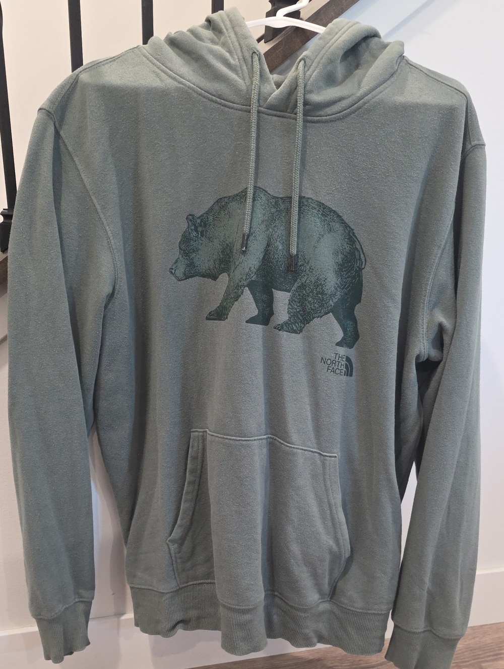 The North Face Men's Sage Green Bear Pullover Hoodie